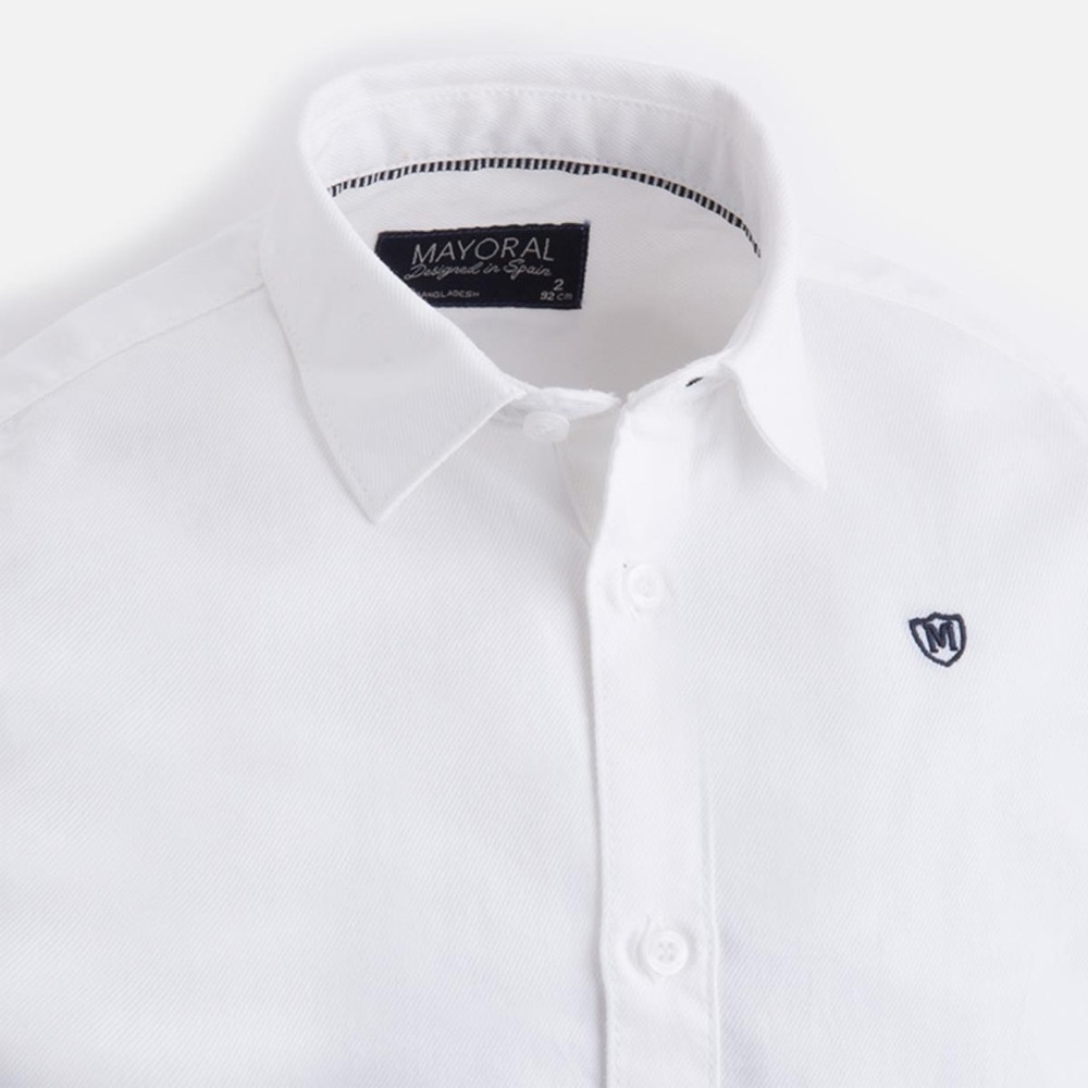 Size 9 Boys Mayoral Crisp White Kids Button-Down Shirt - Picture 2 of 2